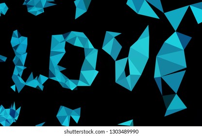 Dark BLUE vector abstract polygonal layout. A sample with polygonal shapes. Template for your brand book.