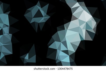 Dark BLUE vector abstract polygonal layout. Modern geometrical abstract illustration with gradient. The best triangular design for your business.