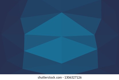 Dark BLUE vector abstract polygonal layout. Colorful illustration in abstract style with gradient. The best triangular design for your business.