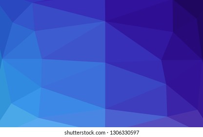 Dark BLUE vector abstract polygonal layout. Shining illustration, which consist of triangles. Template for your brand book.