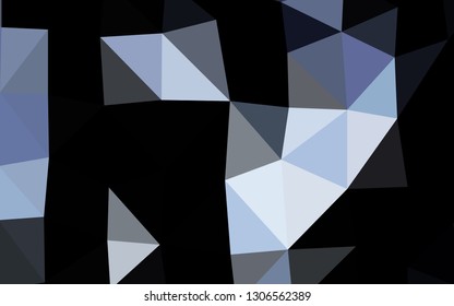 Dark BLUE vector abstract polygonal texture. An elegant bright illustration with gradient. Template for your brand book.