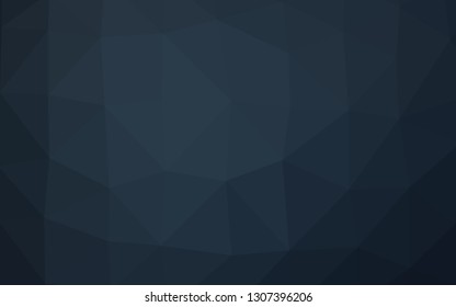 Dark BLUE vector abstract polygonal cover. Shining illustration, which consist of triangles. Brand new style for your business design.