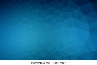 Dark BLUE vector abstract polygonal layout. A vague abstract illustration with gradient. Completely new design for your business.
