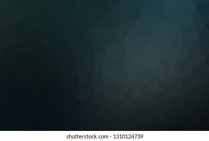 Dark BLUE vector abstract polygonal layout. A vague abstract illustration with gradient. Textured pattern for background.