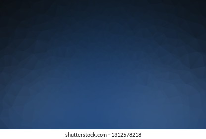 Dark BLUE vector abstract polygonal texture. Colorful illustration in Origami style with gradient.  Triangular pattern for your business design.