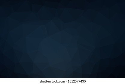 Dark BLUE vector abstract polygonal cover. Shining colored illustration in a Brand new style. Template for your brand book.