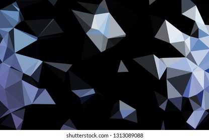 Dark BLUE vector abstract polygonal layout. Colorful illustration in Origami style with gradient.  Elegant pattern for a brand book.