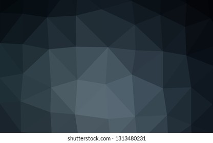 Dark BLUE vector abstract polygonal cover. Colorful illustration in Origami style with gradient.  Template for a cell phone background.