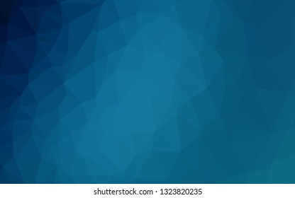 Dark BLUE vector abstract polygonal layout. Modern geometrical abstract illustration with gradient. The best triangular design for your business.