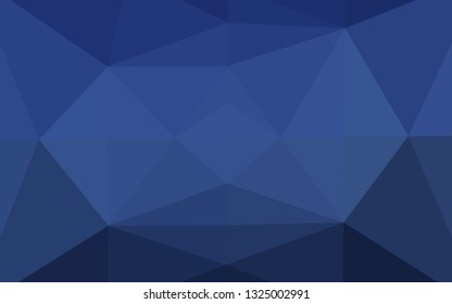 Dark BLUE vector abstract polygonal texture. Creative illustration in halftone style with gradient. Textured pattern for background.