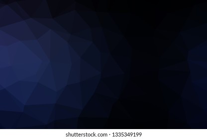 Dark BLUE vector abstract polygonal cover. Geometric illustration in Origami style with gradient. Completely new template for your business design.