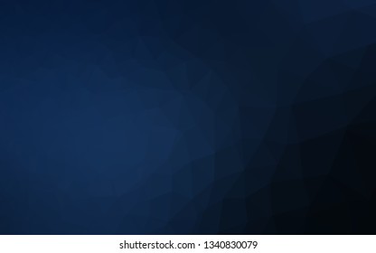 Dark BLUE vector abstract polygonal cover. An elegant bright illustration with gradient. Completely new design for your business.