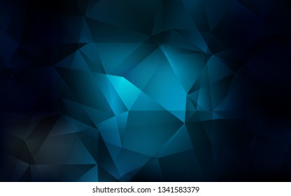 Dark BLUE vector abstract polygonal pattern. Elegant bright polygonal illustration with gradient. A new texture for your web site.