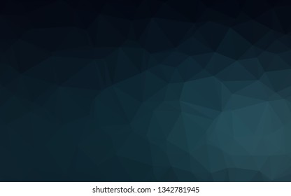 Dark BLUE vector abstract polygonal cover. Triangular geometric sample with gradient.  Completely new template for your business design.