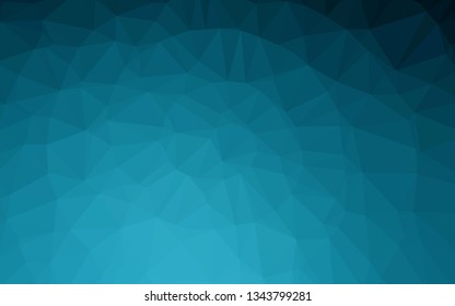 Dark BLUE vector abstract polygonal texture. Colorful illustration in Origami style with gradient.  New texture for your design.