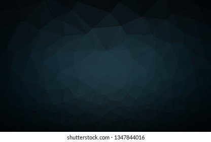 Dark BLUE vector abstract polygonal layout. Brand new colorful illustration in with gradient. Template for a cell phone background.