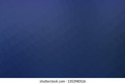 Dark BLUE vector abstract polygonal texture. Brand new colorful illustration in with gradient. Template for your brand book.