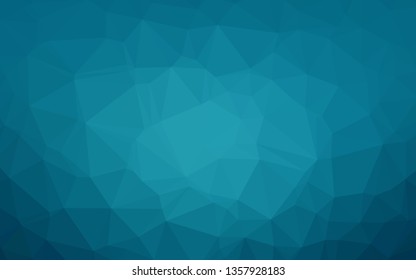 Dark BLUE vector abstract polygonal cover. A sample with polygonal shapes. Template for your brand book.