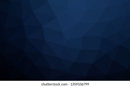 Dark BLUE vector abstract polygonal cover. An elegant bright illustration with gradient. Elegant pattern for a brand book.