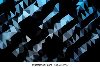 Dark BLUE vector abstract polygonal cover. An elegant bright illustration with gradient. Brand new design for your business.