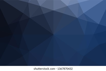 Dark BLUE vector abstract polygonal texture. A completely new color illustration in a vague style. Brand new style for your business design.