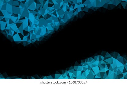 Dark BLUE vector abstract polygonal texture. Colorful illustration in abstract style with gradient. Completely new template for your business design.