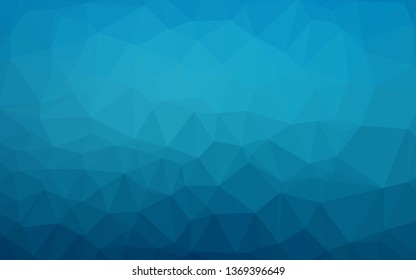 Dark BLUE vector abstract polygonal cover. Creative illustration in halftone style with gradient. Template for your brand book.
