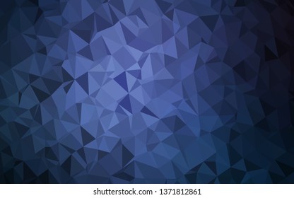 Dark BLUE vector abstract polygonal texture. Creative illustration in halftone style with gradient. Textured pattern for background.
