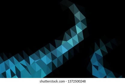 Dark BLUE vector abstract polygonal texture. Triangular geometric sample with gradient.  Textured pattern for background.