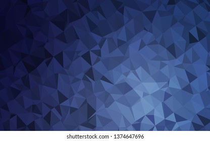 Dark BLUE vector abstract polygonal texture. Shining colored illustration in a Brand new style. Template for a cell phone background.