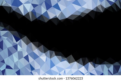 Dark BLUE vector abstract polygonal cover. An elegant bright illustration with gradient. Textured pattern for background.