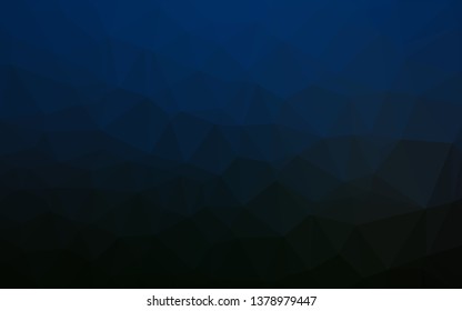 Dark BLUE vector abstract polygonal layout. Colorful abstract illustration with gradient. Completely new template for your business design.