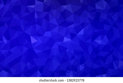 Dark BLUE vector abstract polygonal pattern. Shining colorful illustration with triangles. Brand new style for your business design.