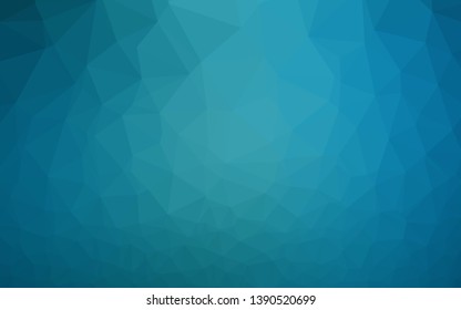Dark BLUE vector abstract polygonal texture. Colorful illustration in Origami style with gradient.  The best triangular design for your business.