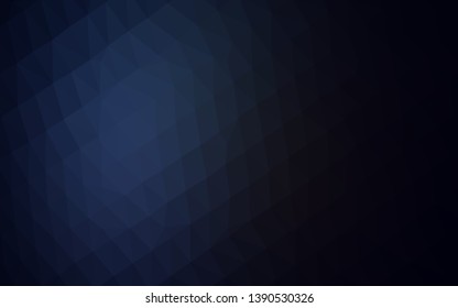 Dark BLUE vector abstract polygonal cover. Colorful abstract illustration with gradient. Textured pattern for background.