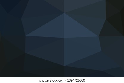 Dark BLUE vector abstract polygonal texture. Glitter abstract illustration with an elegant design. New texture for your design.