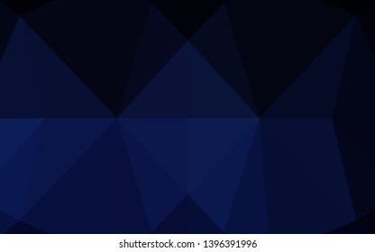 Dark BLUE vector abstract polygonal layout. Shining illustration, which consist of triangles. The template can be used as a background for cell phones.
