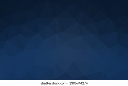 Dark BLUE vector abstract polygonal layout. Colorful abstract illustration with gradient. The best triangular design for your business.