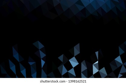 Dark BLUE vector abstract polygonal texture. A vague abstract illustration with gradient. Polygonal design for your web site.
