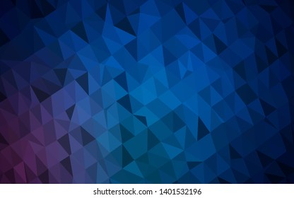 Dark BLUE vector abstract polygonal layout. A completely new color illustration in a vague style. New texture for your design.