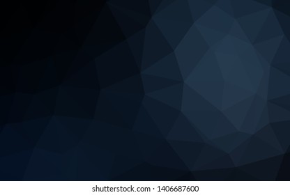 Dark BLUE vector abstract polygonal texture. Shining colored illustration in a Brand new style. Brand new style for your business design.