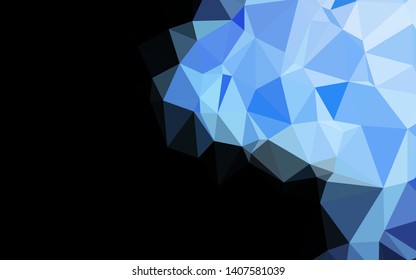 Dark BLUE vector abstract polygonal layout. Modern geometrical abstract illustration with gradient. Elegant pattern for a brand book.