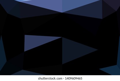 Dark BLUE vector abstract polygonal layout. Geometric illustration in Origami style with gradient. Brand new design for your business.
