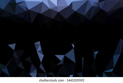 Dark BLUE vector abstract polygonal texture. An elegant bright illustration with gradient. Polygonal design for your web site.