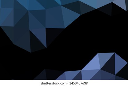 Dark BLUE vector abstract polygonal texture. A completely new color illustration in a vague style. Completely new template for your business design.