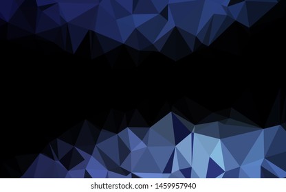 Dark BLUE vector abstract polygonal layout. Modern geometrical abstract illustration with gradient. Template for a cell phone background.