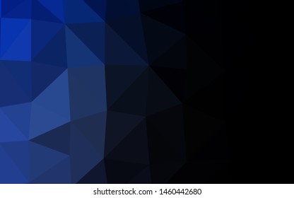Dark BLUE vector abstract polygonal cover. A vague abstract illustration with gradient. Brand new design for your business.