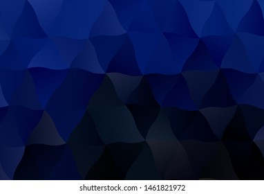 Dark BLUE vector abstract polygonal background. Geometric illustration in Origami style with gradient.  Template for cell phone's backgrounds.