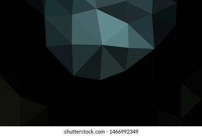 Dark BLUE vector abstract polygonal texture. Creative illustration in halftone style with gradient. Completely new design for your business.