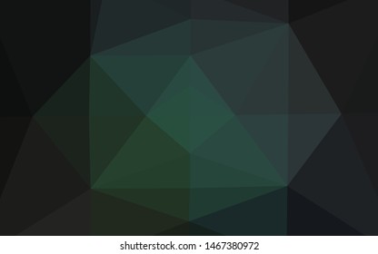 Dark BLUE vector abstract polygonal layout. A vague abstract illustration with gradient. Template for your brand book.